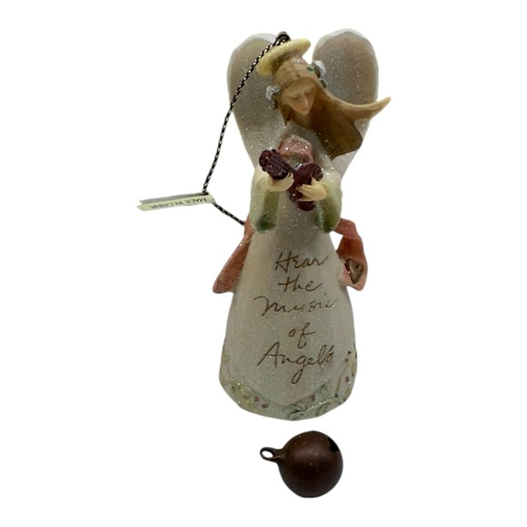 2006 Enesco Foundations Angel Ornament Bell Hear the Music of Angels Karen Hahn - Picture 1 of 4